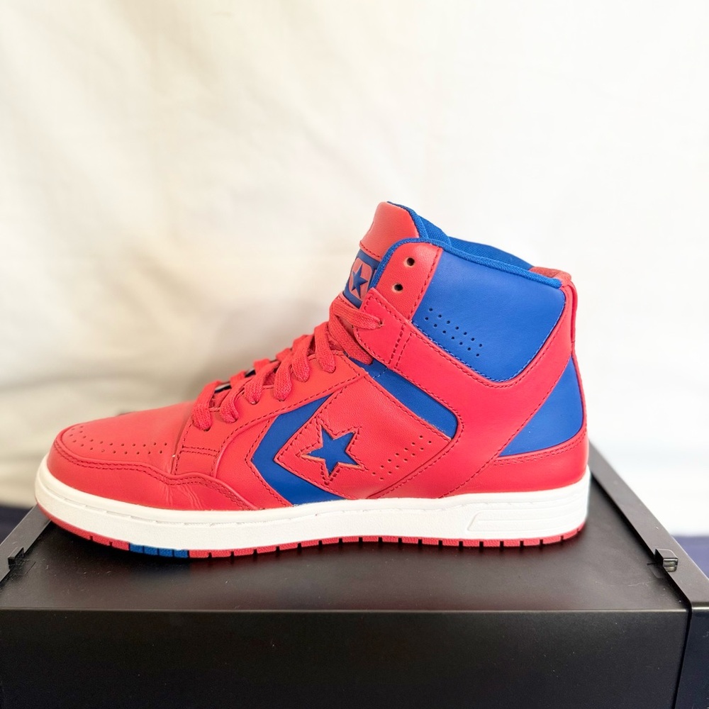 Converse Weapon '86 Red Blue White 144546C Men’s Size 10 VNDS - Picture 4 of 8